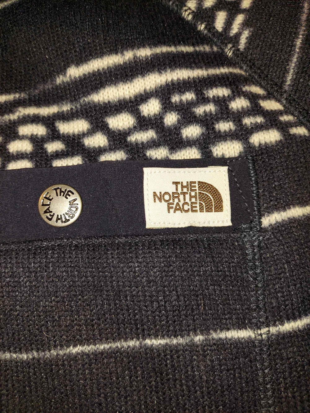 The North Face Printed Gordon Lyons 1/4 Zip Fleece Aviator Navy Kilim Stripe L